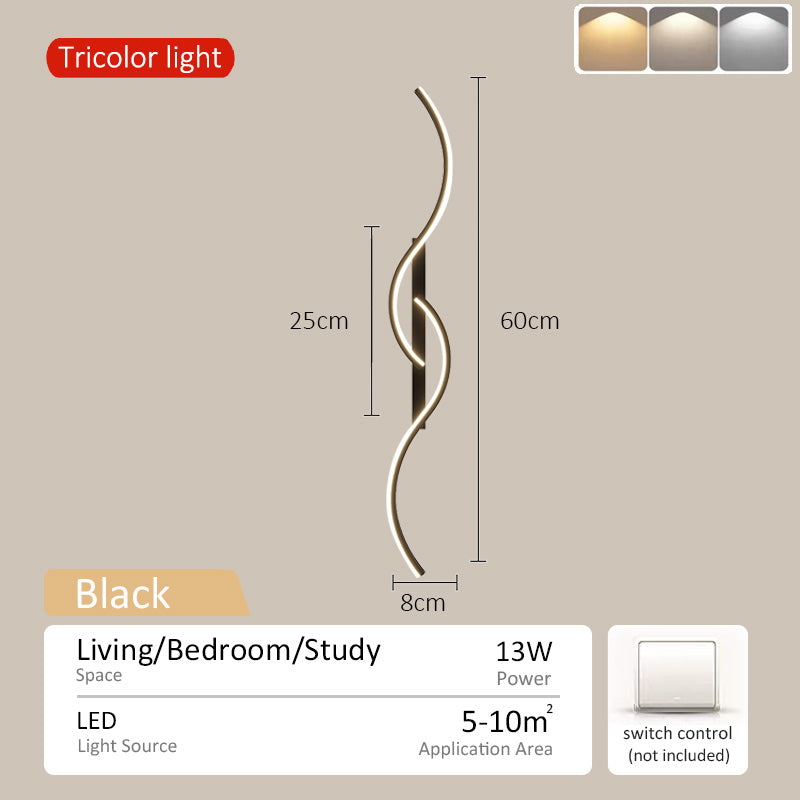 Led Bedside Wall Lamps for Living Room Bedroom Stair Modern Art Interior Wall Lights Night lights