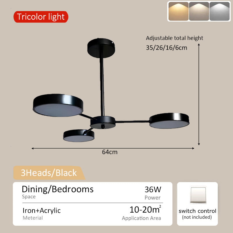 Nordic Living Room Chandelier Modern Simple LED Chandelier Restaurant Bedroom Lamp Creative Chandelier