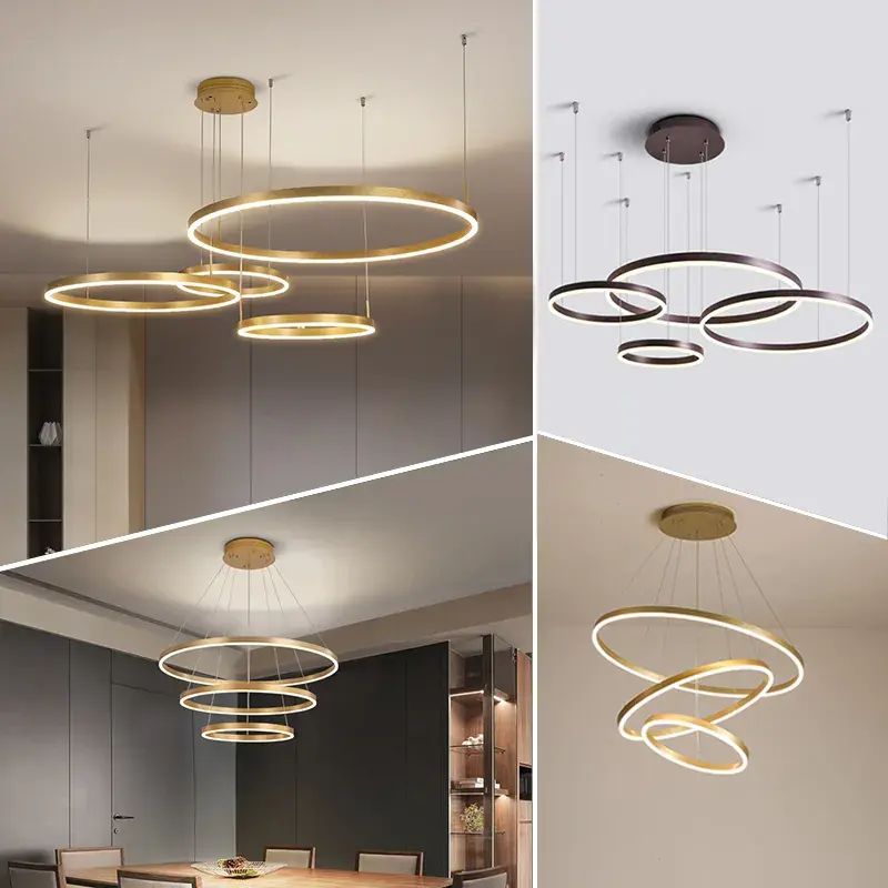 Modern Design Chandelier With Remote Ceiling Light Tri Color Drop Lamps Cieling Lights Hanging Light