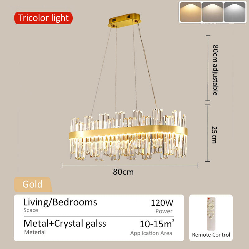 Nordic chandelier ceiling lights tri color for living room bedroom pendant dining lamps with remote
