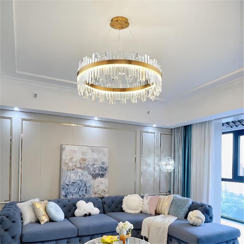 Nordic chandelier ceiling lights tri color for living room bedroom pendant dining lamps with remote