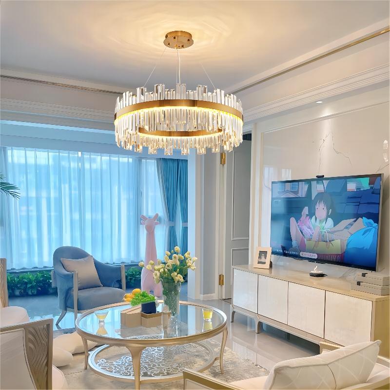 Nordic chandelier ceiling lights tri color for living room bedroom pendant dining lamps with remote