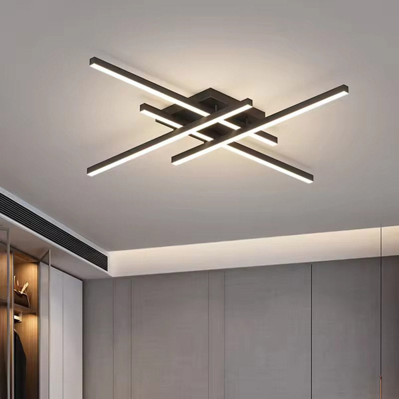 Kagu Black Gold Aluminum LED Living Room Ceiling Lights Indoor Lighting Creative Dining Bedroom Study Lamp