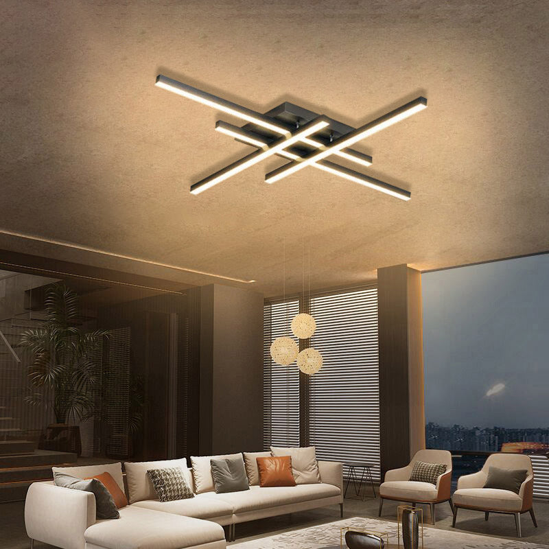 Kagu Black Gold Aluminum LED Living Room Ceiling Lights Indoor Lighting Creative Dining Bedroom Study Lamp