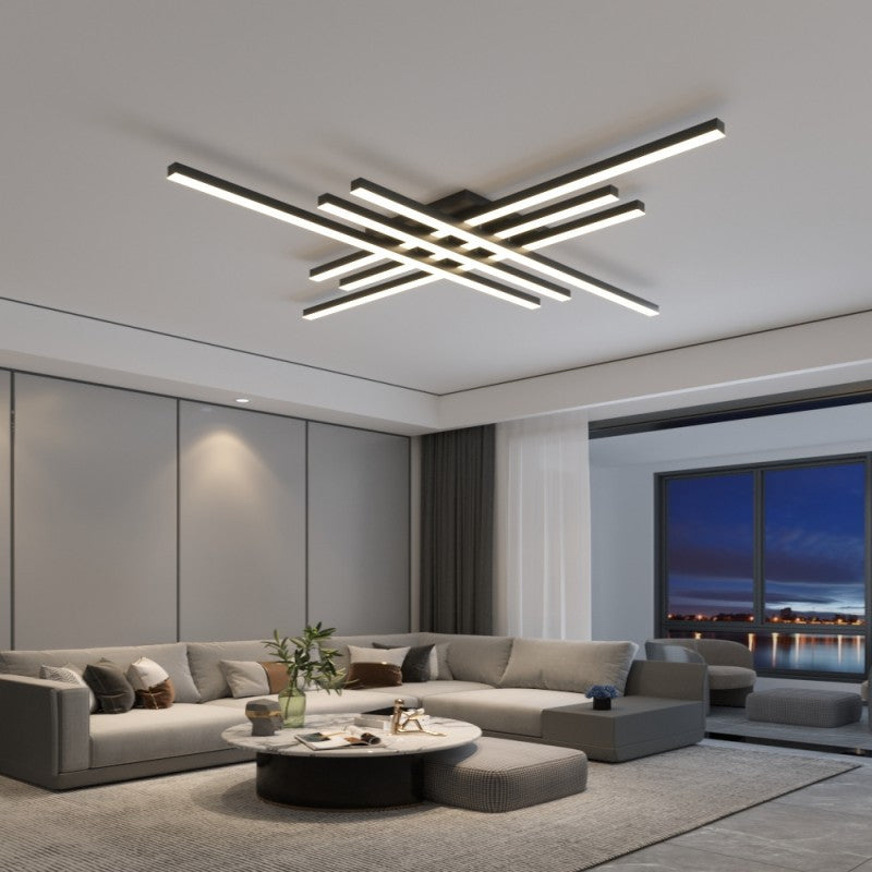 Kagu Black Gold Aluminum LED Living Room Ceiling Lights Indoor Lighting Creative Dining Bedroom Study Lamp