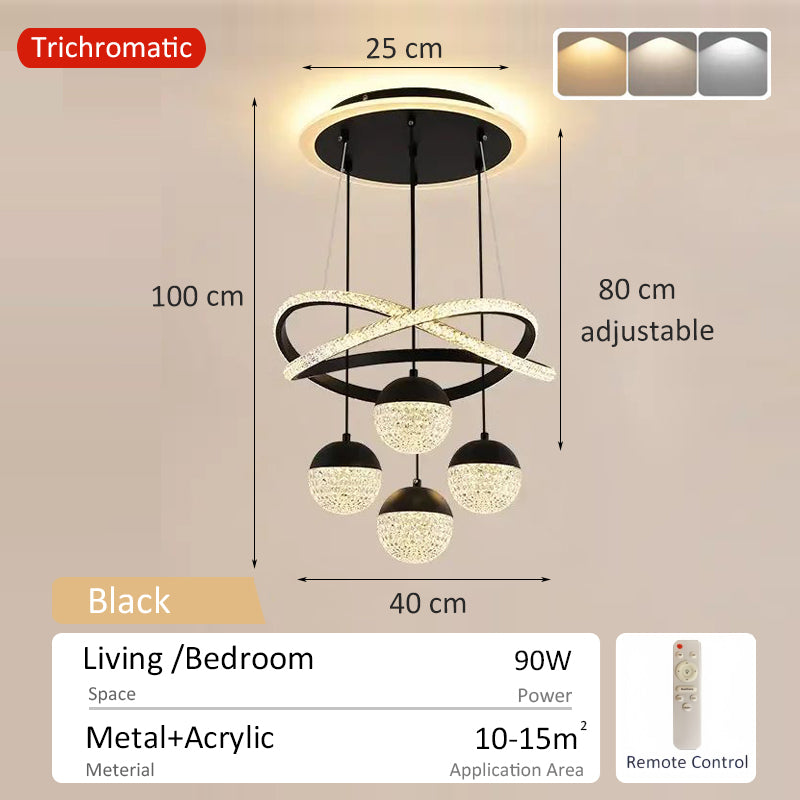 Chandelier Ceiling Lights Tri Color fo rDinning Modern Design Drop Lamp Hanging Lights Living Room