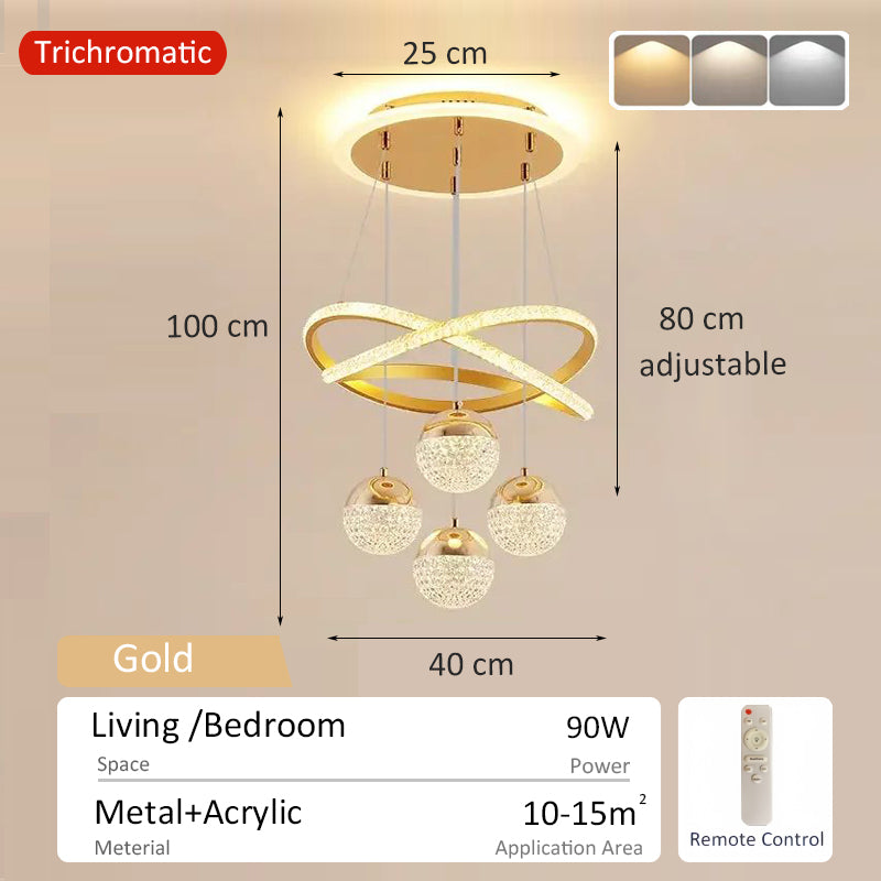 Chandelier Ceiling Lights Tri Color fo rDinning Modern Design Drop Lamp Hanging Lights Living Room