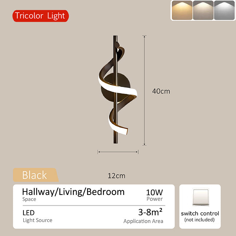 Wall Lamp Indoor Bedside Lamps for Bedroom LED Tri Color Nordic Wall Light Decor Night Lights