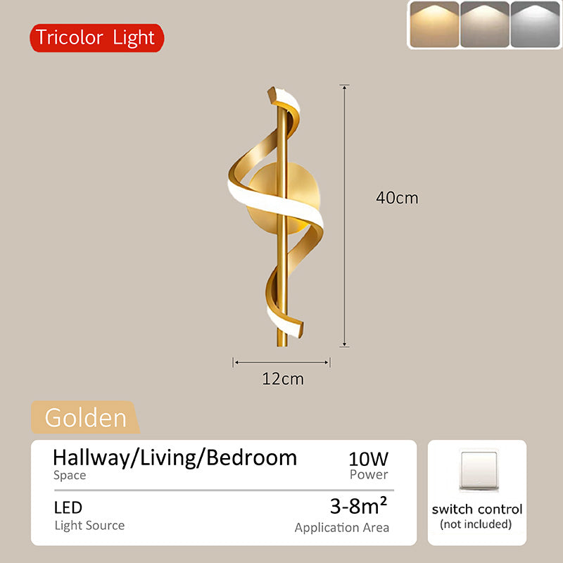 Wall Lamp Indoor Bedside Lamps for Bedroom LED Tri Color Nordic Wall Light Decor Night Lights