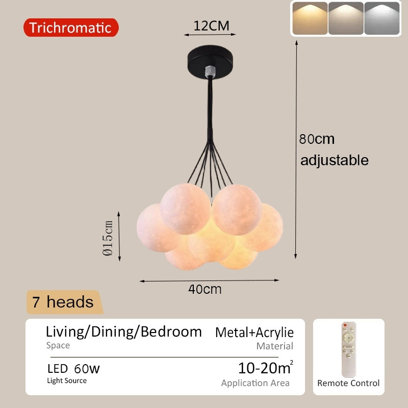 Modern LED Pendant Lights Tri Color Chandelier for Living Room Dining Hanging Light Ceiling Lights