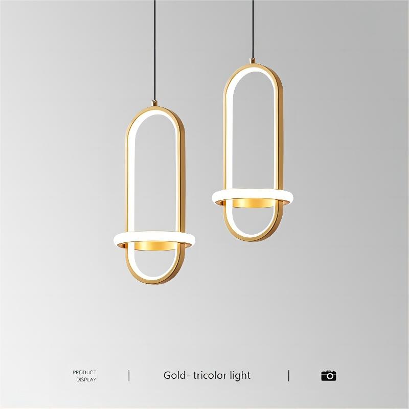 Nordic Modern Chandelier Ceiling Light Tri color Bar Counter Drop Lights Hanging Lamps for Bedroom