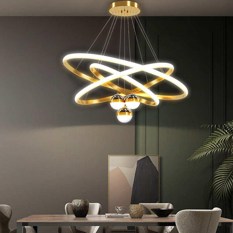 Nordic Chandelier with Remote Ceiling Light Tri Color for Living Room Bedroom Drop Hanging Lights